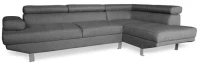 CORNER ΓΚΡΙ ΥΦΑΣΜΑ ΑΡΙΣΤΕΡΗ ΓΩΝΙΑ Διαστάσεις : 250X153X70/84εκ