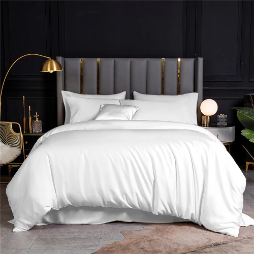 340193 ΣΕΤ ΣΕΝΤΟΝΙΑ ΥΠΕΡΔΙΠΛΑ BAMBOO 300TC ART 12050 WHITE PLEASURE 250X275 ΛΕΥΚΟ BEAUTY HOME