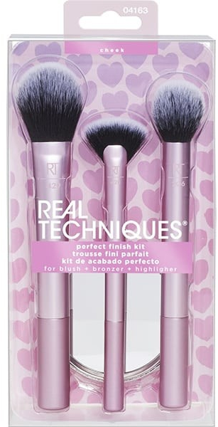 Real Techniques Perfect Finish Kit For Blush + Bronzer + Highlighter