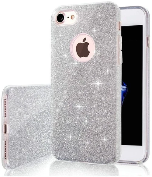 Glitter 3in1 case for Samsung Galaxy A21s silver