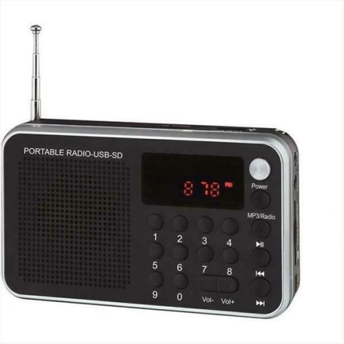 Mistral Plus TR-521 Φορητό Ραδιόφωνο Επαναφορτιζόμενο Με USB Μαύρο