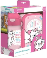 Φαγητοδοχείο 800ml και παγούρι πλαστικό 500ml Must Marie Cat