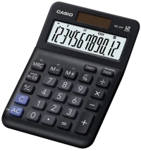 Αριθμομηχανή Casio MS20F 12ψηφίων ΜΑΥΡΗ