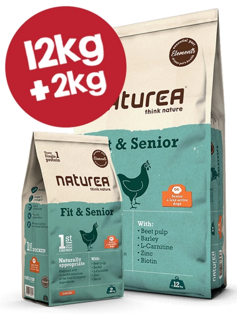 Naturea Elements Fit & Senior Chicken 12kg + 2kg Δώρο