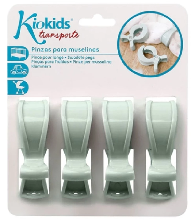 Κλιπ Καροτσιού Kiokids 4τμχ Μέντα