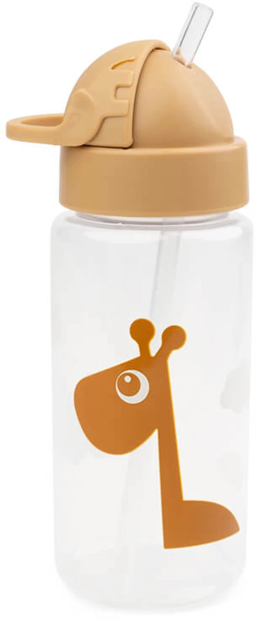 Done By Deer Ποτήρι με καλαμάκι Raffi Mustard 350ml BR76442