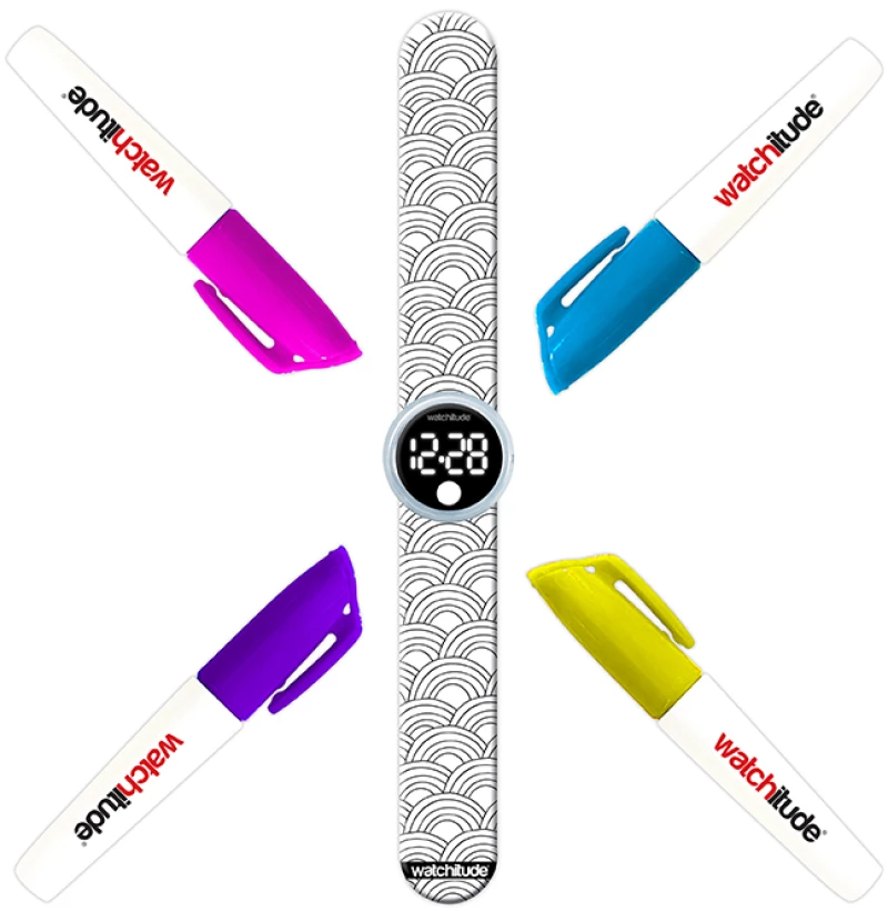 Watchitude Ψηφιακά ρολόγια τύπου Slap- Χρωμάτισέ το- Rainbow WTD-878