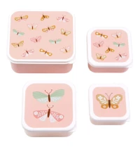 A little lovely company Δοχείο φαγητού Lunch box set Butterflies SBSEBU42