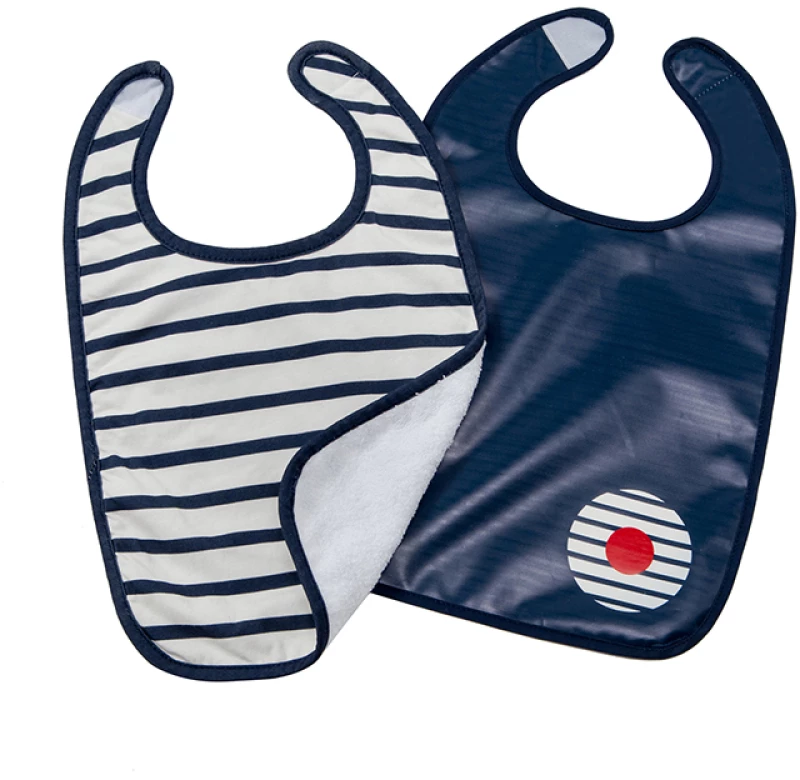 Baby To Love Σετ 2 σαλιάρες/ποδιές – Blue Stripes BTL304096