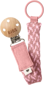 Bibs Κλιπ Πιπίλας Paci Braid Dusty Pink/Baby Pink 9401114