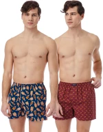 Minerva Ανδρικό Boxer 2 Pack Pizza & Whiskey SS/22 96-23081-101 - Minerva