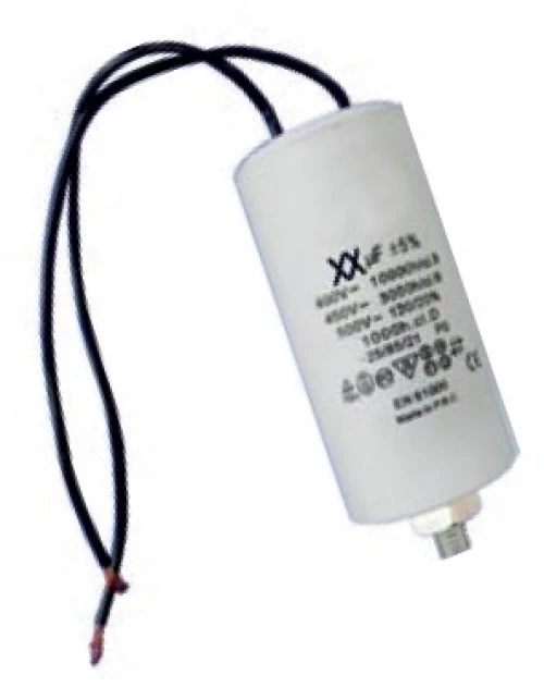 Πυκνωτής Λειτουργίας Well 100μF με καλώδιο 400V MOTCAP-100UF-WR-WL