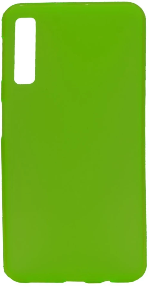 Θήκη TPU διάφανη με mat πλάτη για Samsung A7 2018 - πράσινο