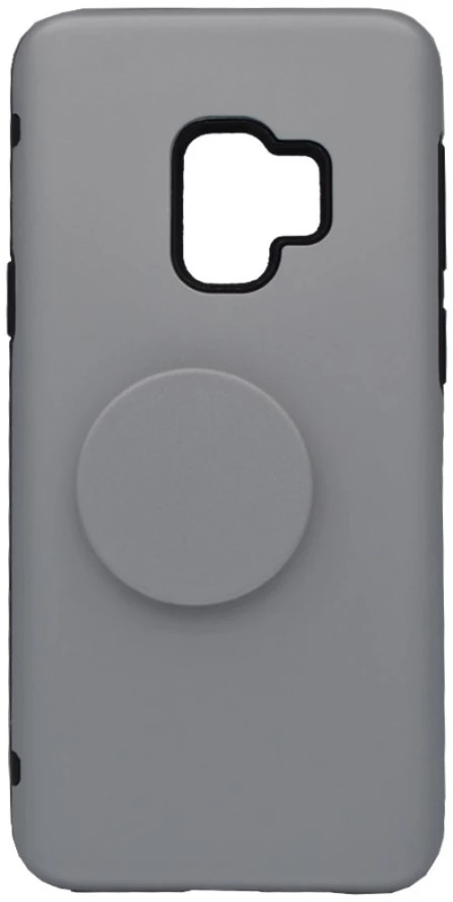 Θήκη ενισχυμένη Tough Armor με Pop Socket για Samsung S9 - ασημί