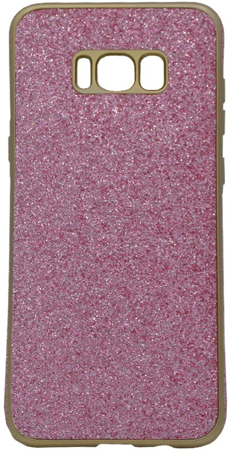 Θήκη σιλικόνης με εξωτερικό Glitter για Samsung S8 Plus - ροζ
