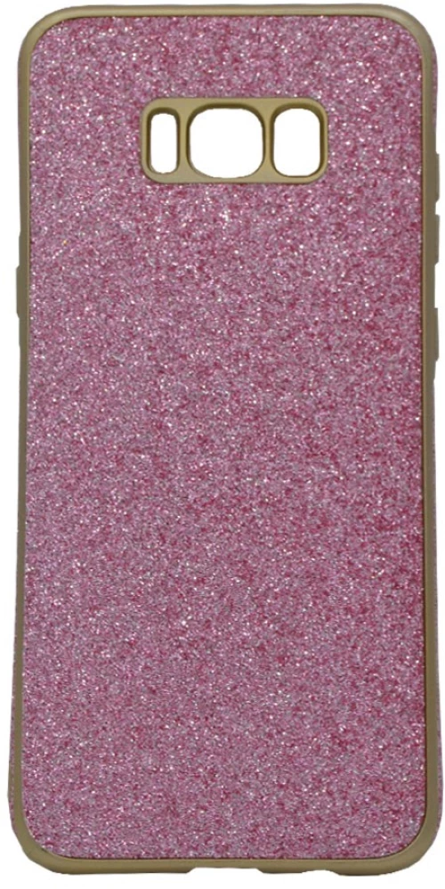 Θήκη σιλικόνης με εξωτερικό Glitter για Samsung S8 Plus - ροζ
