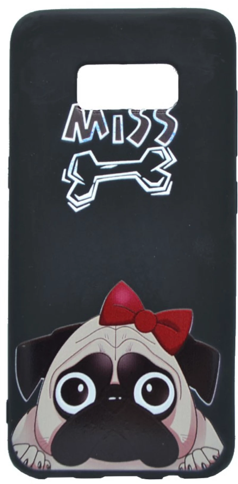 Θήκη σιλικόνης σχέδιο 'Rich BullDog' για Samsung S8 - μαύρο