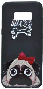 Θήκη σιλικόνης σχέδιο 'Rich BullDog' για Samsung S8 - μαύρο