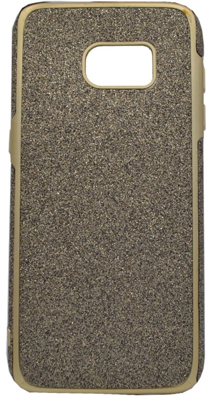 Θήκη σιλικόνης με εξωτερικό Glitter για Samsung S7 Edge - πράσινο χρυσό