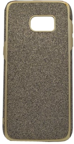 Θήκη σιλικόνης με εξωτερικό Glitter για Samsung S7 Edge - πράσινο χρυσό