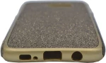 Θήκη σιλικόνης με εξωτερικό Glitter για Samsung S7 Edge - πράσινο χρυσό