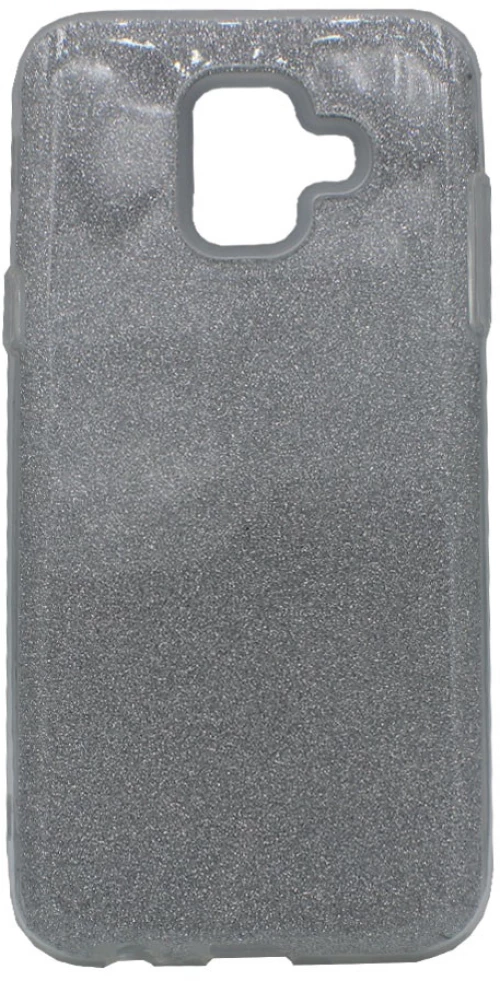 Θήκη TPU με αποσπώμενο Glitter για Samsung A6 2018 - ασημί