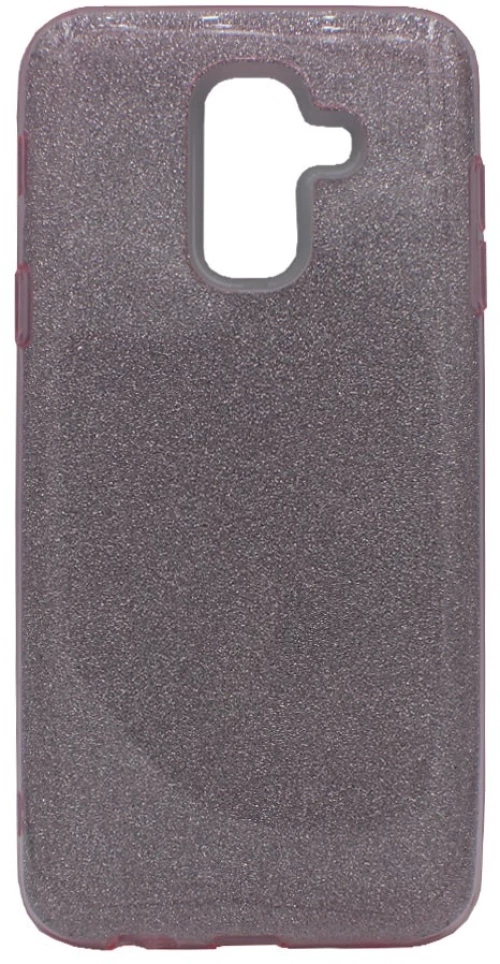 Θήκη TPU με αποσπώμενο Glitter για Samsung A6 Plus 2018 - ροζ