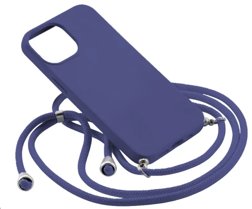 Θήκη Σιλικόνης Crossbody για Apple iPhone 13 Pro - Σκούρο Μπλε