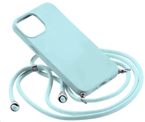 Θήκη Σιλικόνης Crossbody για Apple iPhone 13 Pro Max - Γαλάζιο