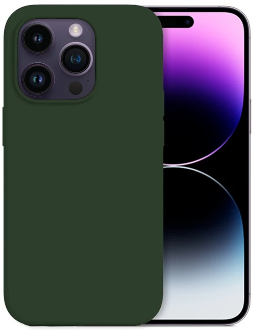 Θήκη Silky And Soft για Apple iPhone 14 Pro Max - Σκούρο Πράσινο