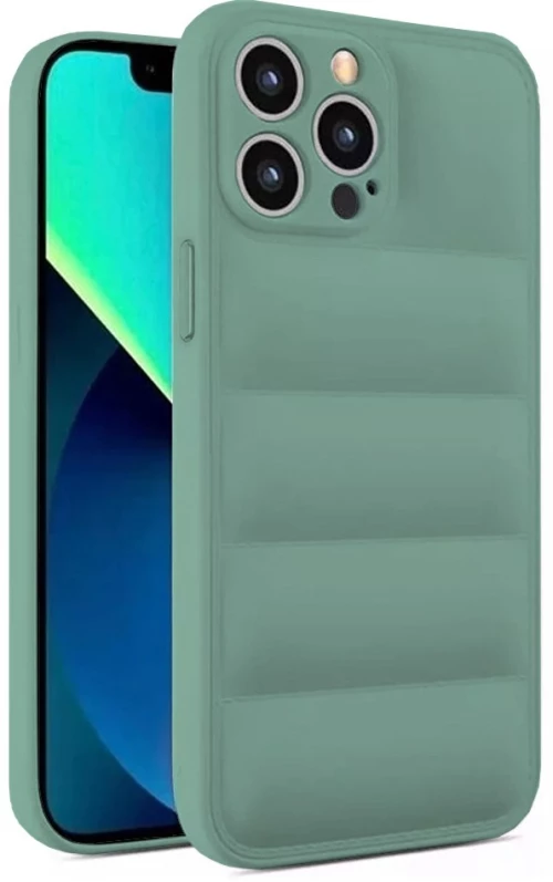 Θήκη Puffer για Apple iPhone 13 Pro Max - Πράσινο