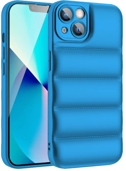 Θήκη Puffer για Apple iPhone 14 - Μπλε