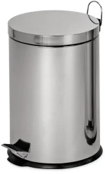 Χαρτοδοχείο με Πεντάλ Supercleaner Inox Γυαλιστερό