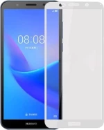 3D Tempered Glass Full Cover για Huawei Y6 2018 / Y6 Prime - λευκό
