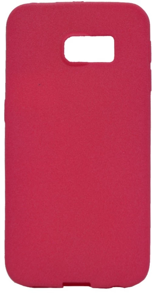 Θήκη σιλικόνης TPU Ultra Slim 0.3mm soft υφή mat για Samsung S6 Edge - ροζ