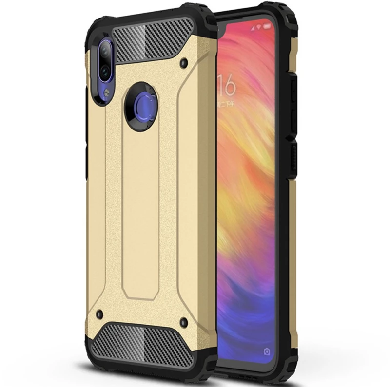 Θήκη ενισχυμένη υβριδική Tough Armor για Xiaomi Redmi Note 7 / 7 Pro - χρυσό