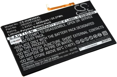 Μπαταρία για tablet Huawei MediaPad M2 10.0 Premium Edition / type HB26A510EBC 3,8V 6650mAh Li-polymer (NT9M2)