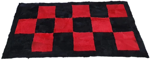 Γούνινο χαλί 75x135 εκ. Κόκκινο