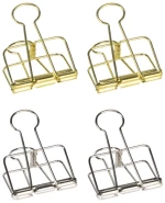 Μεταλλικά Binder Clip Heyda 4τμχ 50mm Ασημί/Χρυσό 216266163