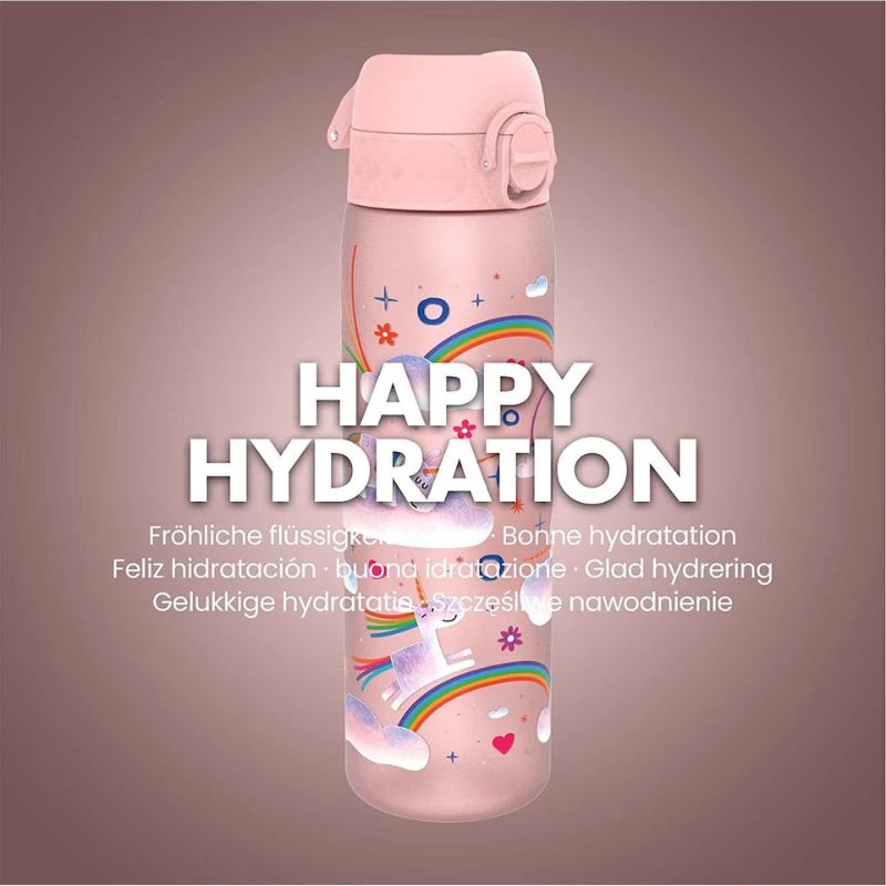 Παγούρι Πλαστικό Ion8 Unicorn and Rainbow 500ml Ροζ I8RF500PPUNIRAIN