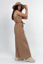 Ολόσωμη φόρμα στράπλες camel