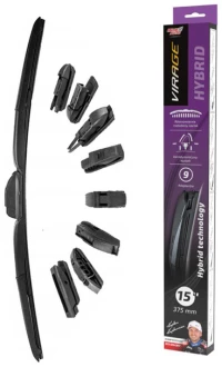MOJE AUTO υαλοκαθαριστήρας Hybrid 92-H15, 15" (375mm), 9 αντάπτορες