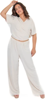Crop Top Κρουαζέ Δέσιμο - MP883.ECRU