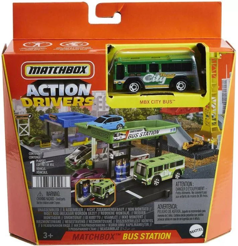 Mattel Matchbox: Action Drivers - Bus Station  MBX City Bus (HDL08)
