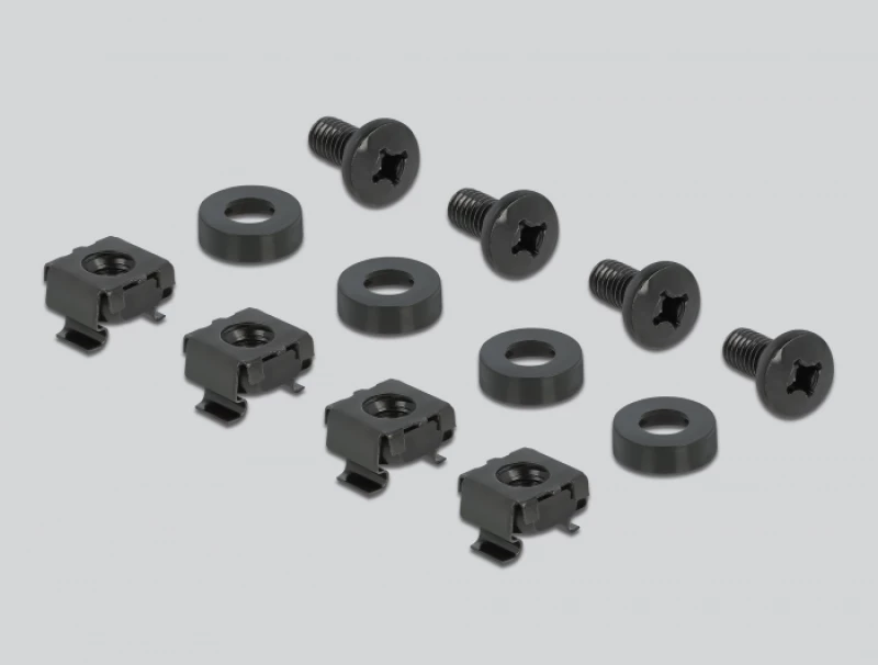 Delock Cable Management 66667, Rack 19"/1U, 4X Γάντζοι, Γωνιακό, Μαύρο