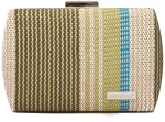 Ψάθινο τσαντάκι clutch -21897 - ΠΡΑΣΙΝΟ