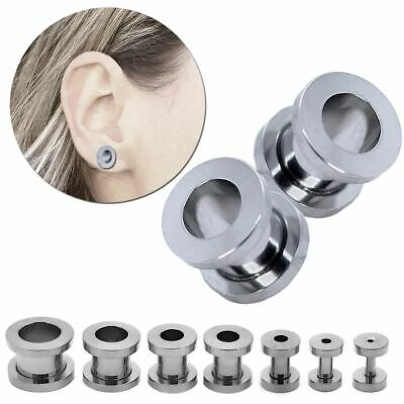ΣΚΟΥΛΑΡΙΚΙ ΑΤΣΑΛΙ FLESH TUNNEL ΑΣΗΜΙ 13MM