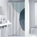 Κουρτίνα Μπάνιου Υφασμάτινη 100% Polyester 180x200cm Dark Green Sealskin Earth 800140
