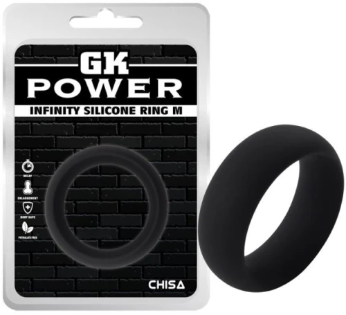 Infinity Silicone Ring M Black