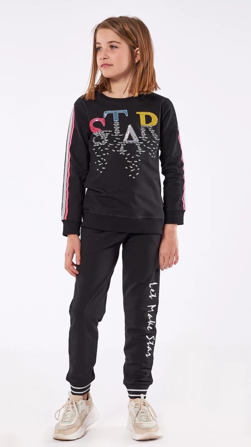 Εβίτα Fashion Σετ Φόρμας Star, Μαύρο